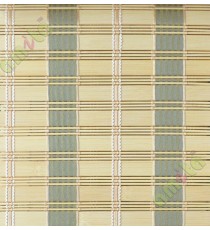 Rollup  mechanism green colour stripes pure natural bamboo blind